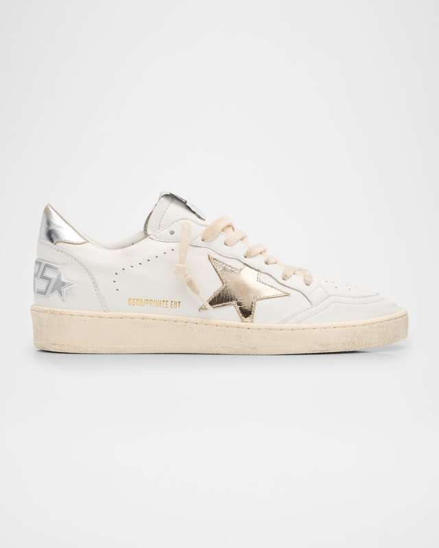 Ballstar Mixed Leather Low-Top Sneakers